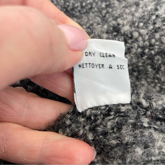 Talbots Wool Bouclé Jacket Small Gray - Picture 15 of 15